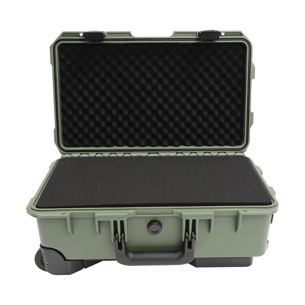 22" Camera Hard Case Protective Roller Camera Carrying Case Waterproof W/ Foams