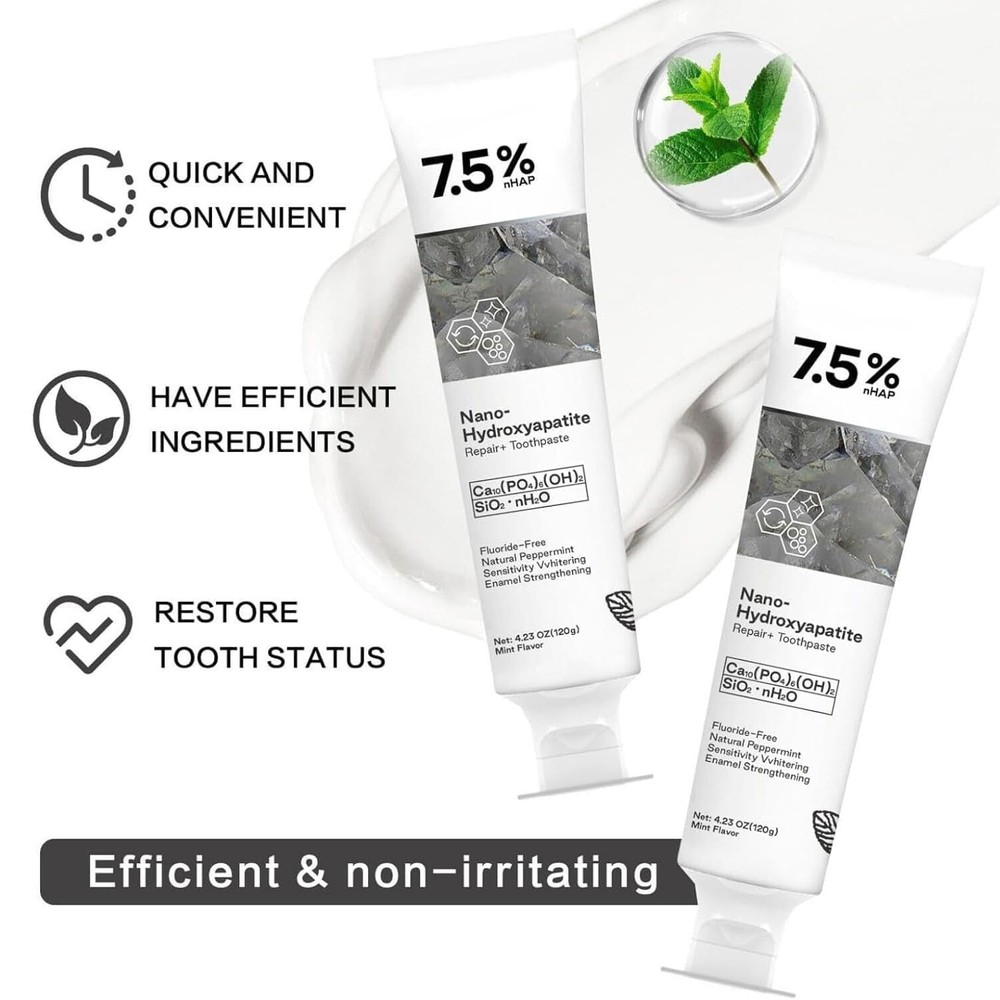 7.5% Hap Nano-Hydroxyapatite Toothpaste Remove Deep Clean For Sensitive Teeth~