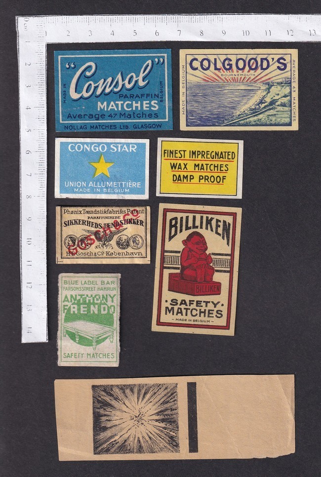 Worldwide vintage matchbox labels (40)