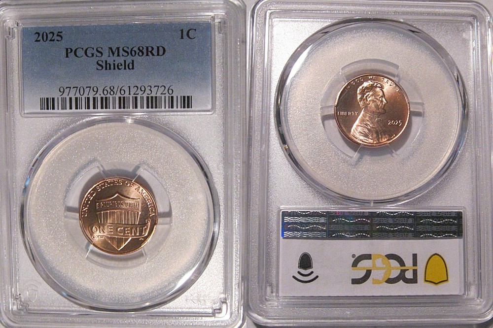 2025 P Lincoln SHIELD 1c Cent  PCGS MS68RD