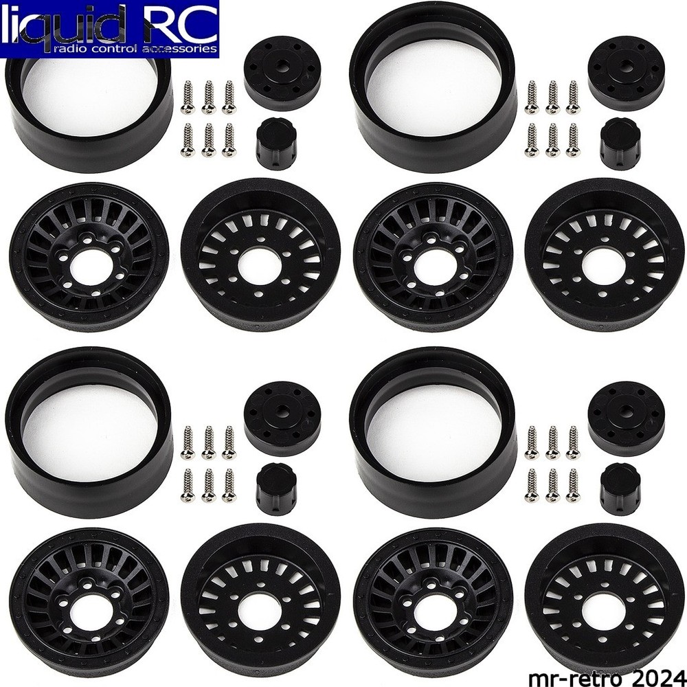 Associated 42112 Enduro Urbine Wheels 1.55 Black