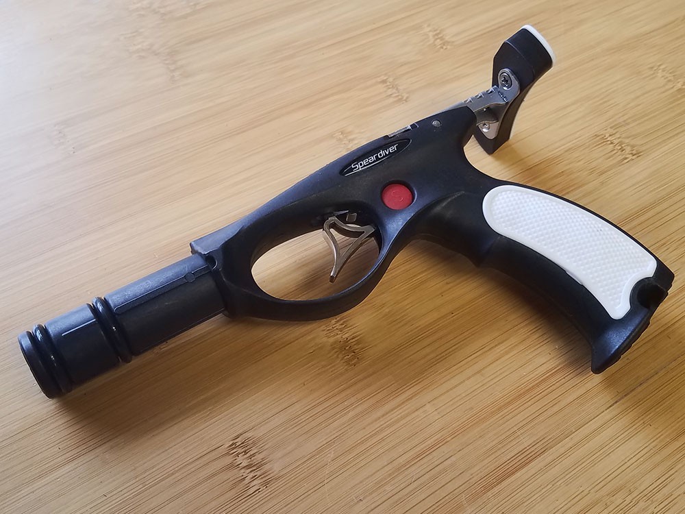 Speardiver Stealth Side Line Release Grey Speargun Handle Complete Trigger Mech