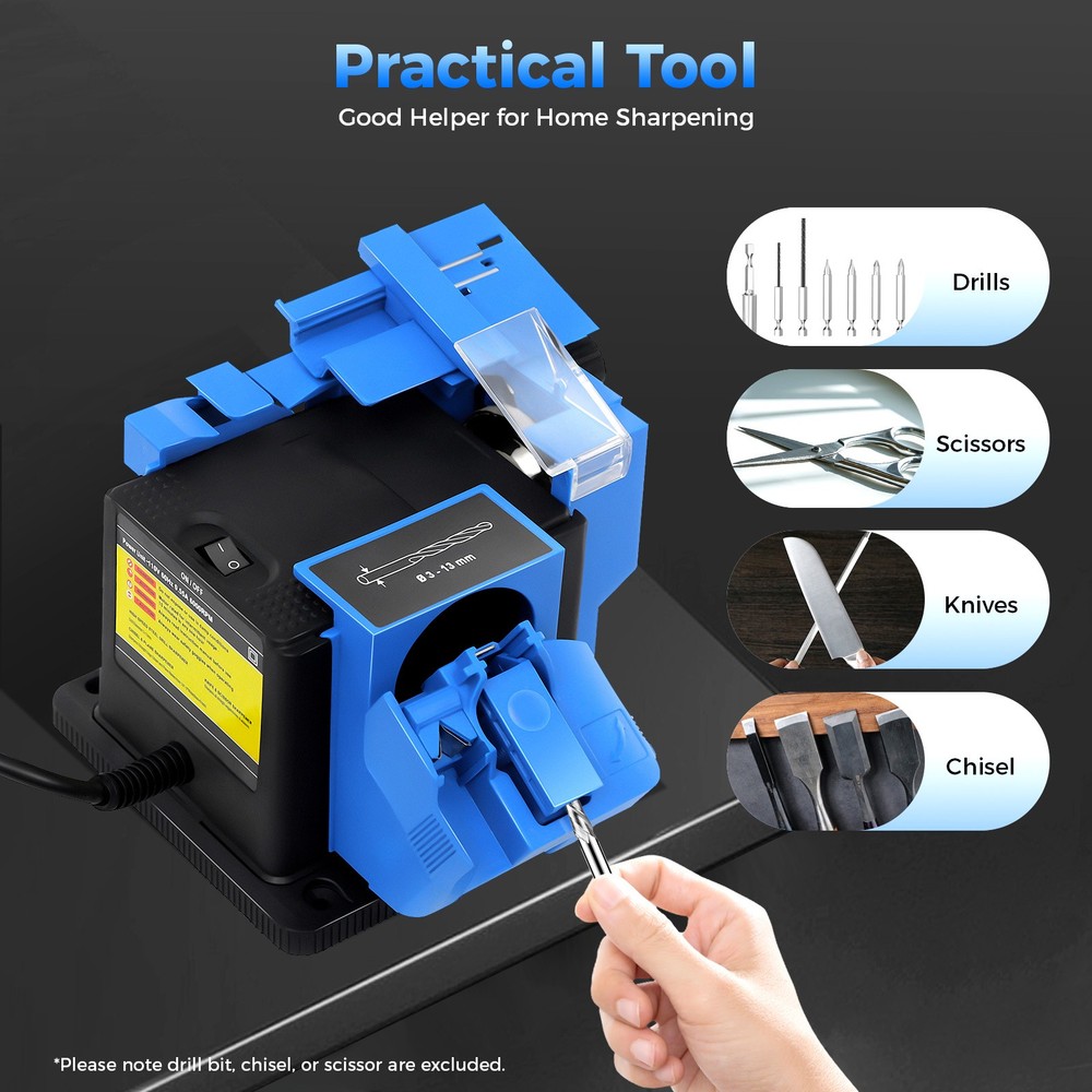 Electric Drill Bit Sharpener Multifunction Scissor/Knife Drill Sharpening Tool