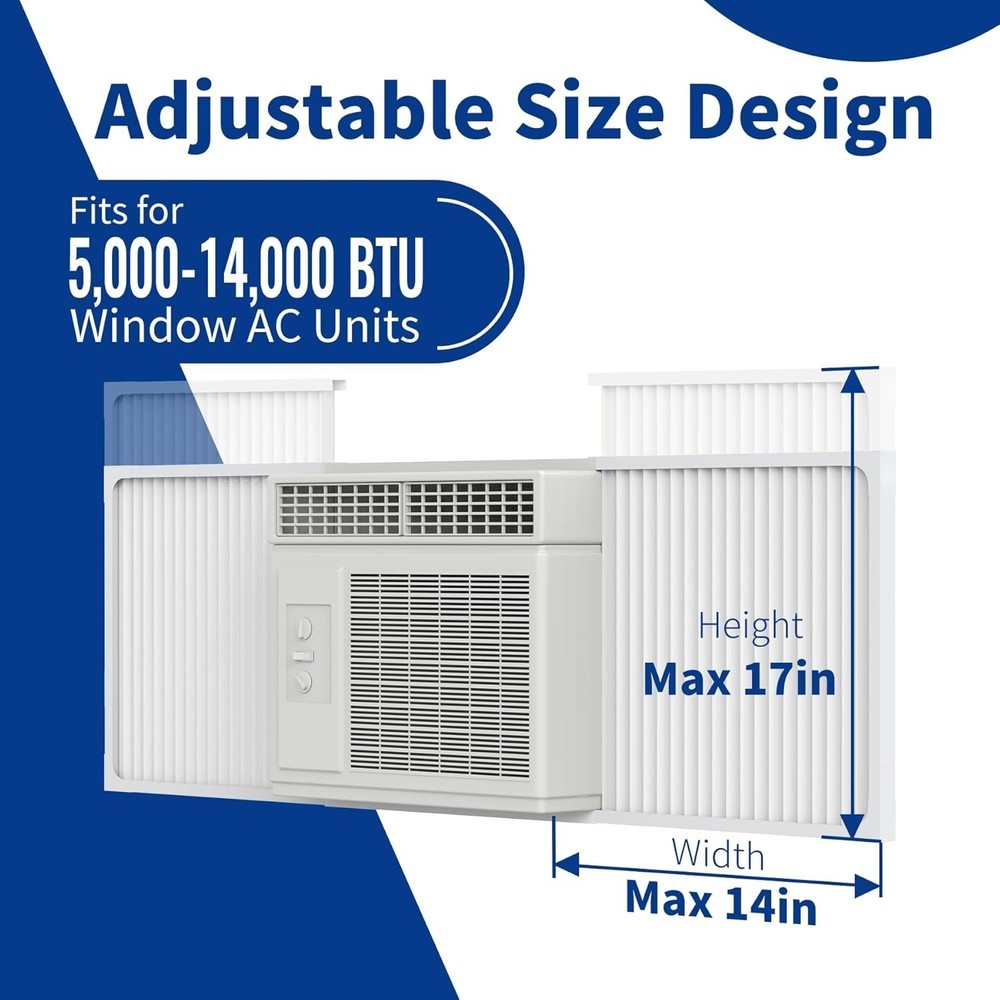 Wintcomfort Window Air Conditioner Side Panel with Adjustable Frame, Universal