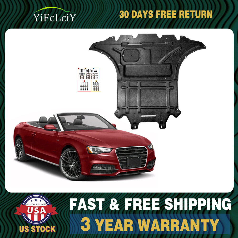 2Pcs Front Engine Motor Splash Guard For Audi A5 S5 2009-17 Engine Shield Board