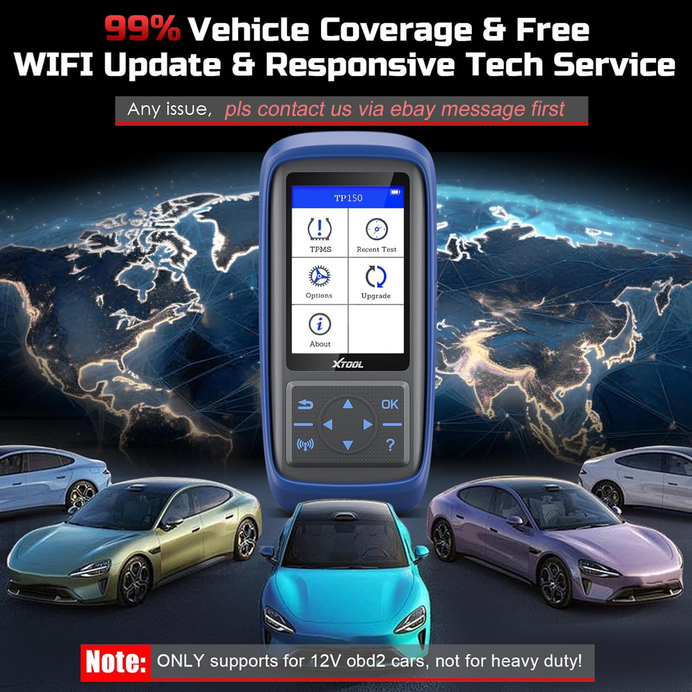 2025 XTOOL TP150 TPMS TS100 Programming Tool Tire Sensor Relearn/Reset/Activate