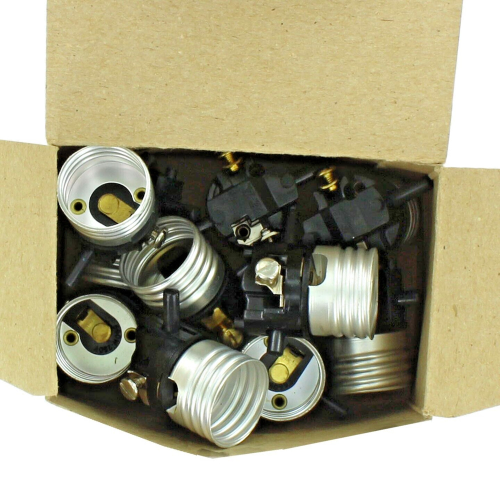 GE 5613-0 Push-Thru Medium Base Interior Lamp Socket Box of 10