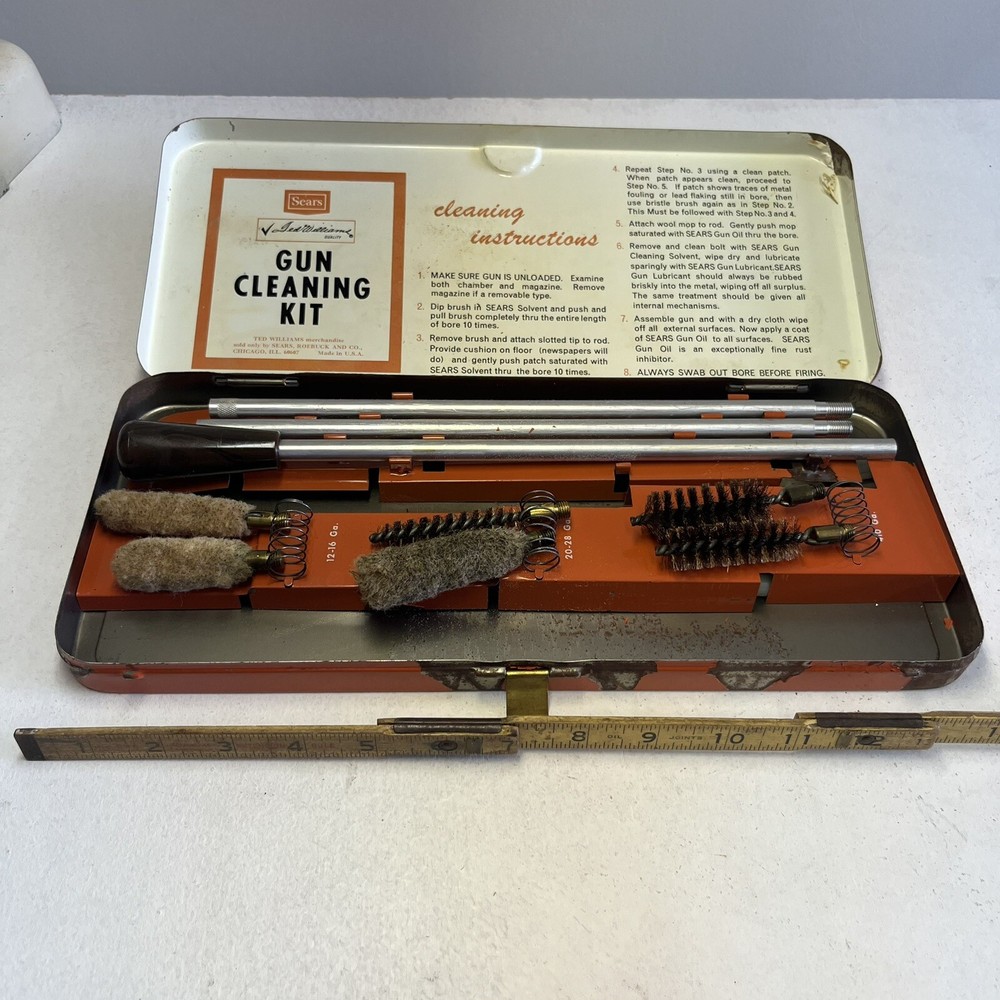 Vintage Sears Gun Cleaning Kit.  Not Complete