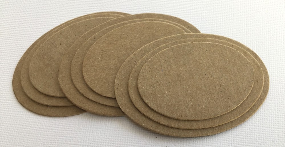 *NESTING OVALS* Plain Round Oval Bare Chipboard Die Cuts - 3 Sizes