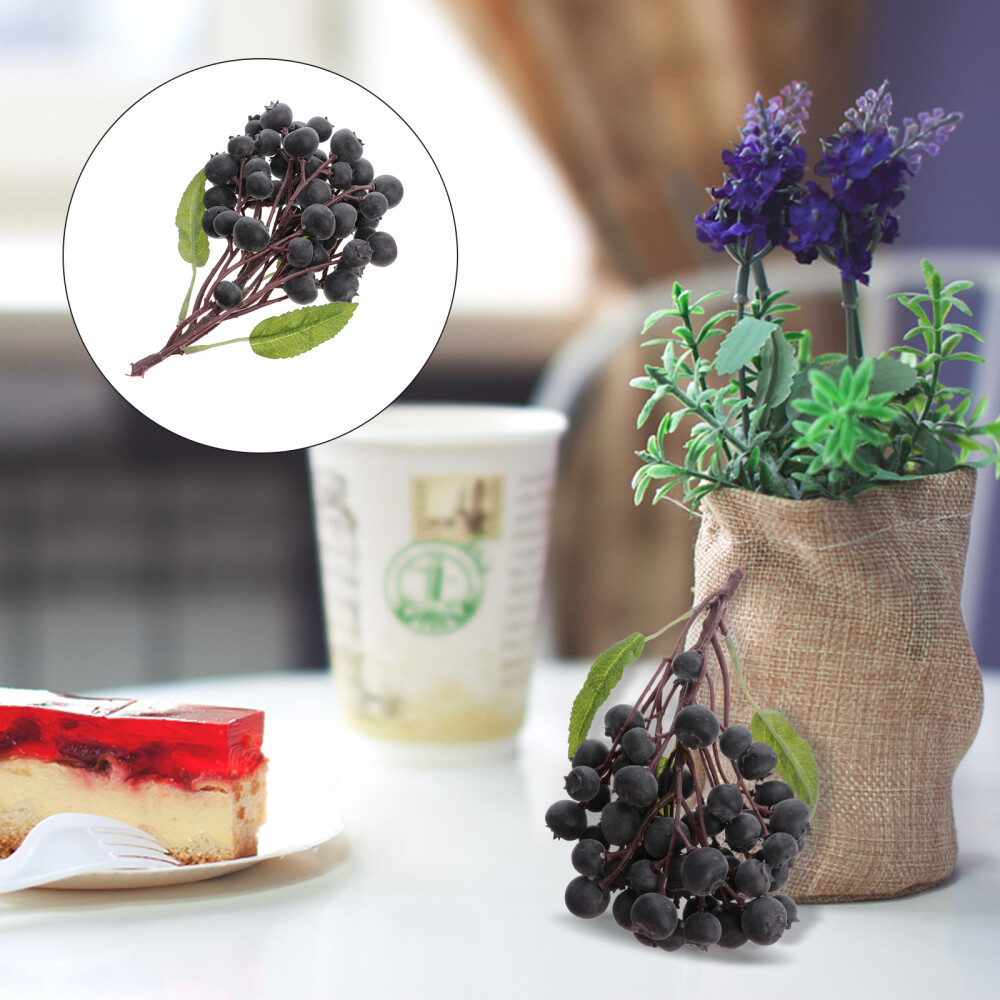 1Pc Artificial Fruit Decor Photography Props Blueberry Picks Artificial