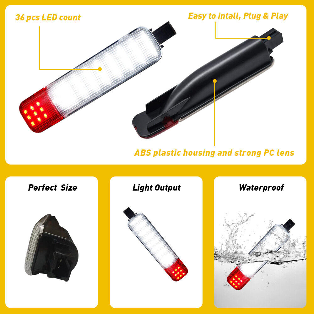 Car Interior Door Panel Courtesy LED Lights For 1999-2006 Chevy Silverado 1500+