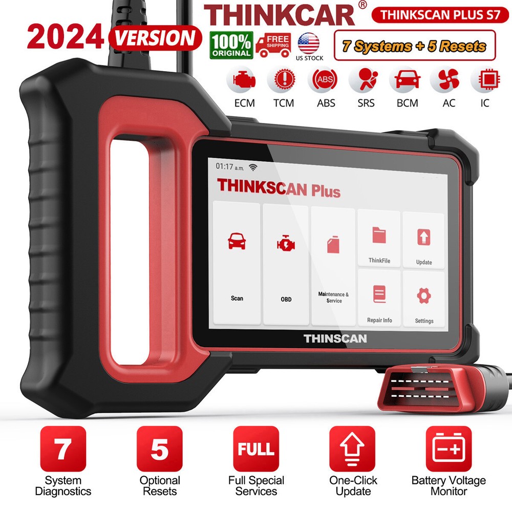 Thinkcar Car OBD2 Scanner Thinkscan Plus S7 Diagnostic Scan Tool Code Reader USA