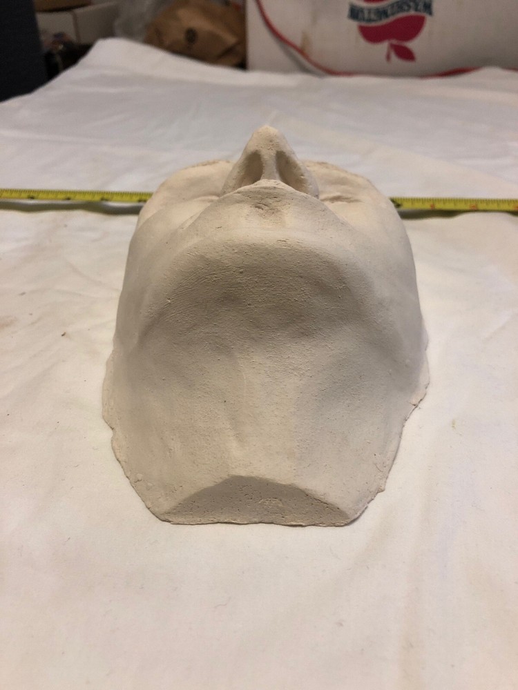 Mask Face Sculpture Modern Art 10" Unsigned Art