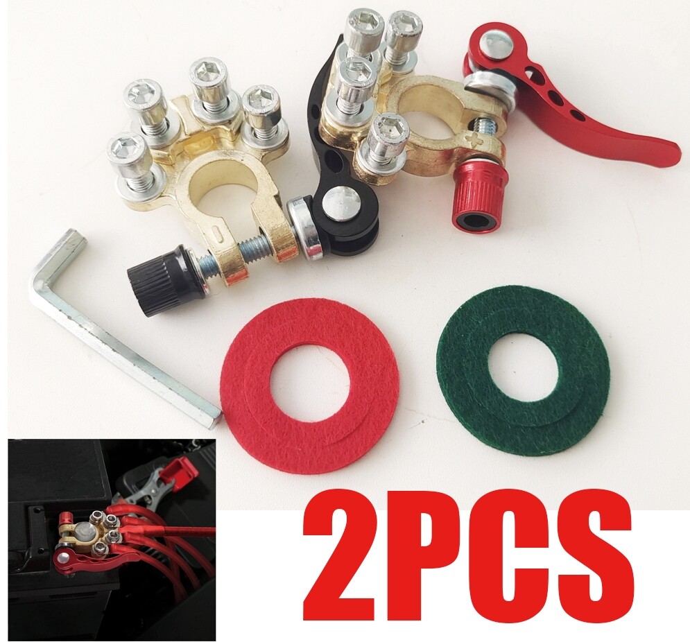 (2Pcs) Car Battery Terminal Connector Clamp Quick Release Adjust Disconnect Tool