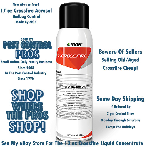 17 oz CrossFire Bed Bug Control Aerosol RTU ~ Kill Bedbugs and Eggs ~ Cross Fire