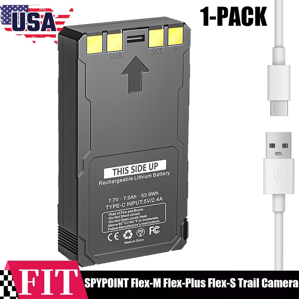 1-4PCS 7000mAh LIT-22 Battery for SPYPOINT Flex-M Flex-Plus Flex-S Trail Camera