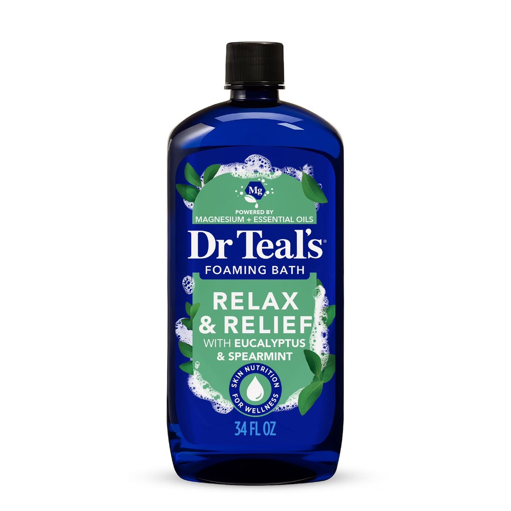 Dr Teal's Epsom Salt Foaming Bubble Bath Eucalyptus Spearmint 34 fl oz