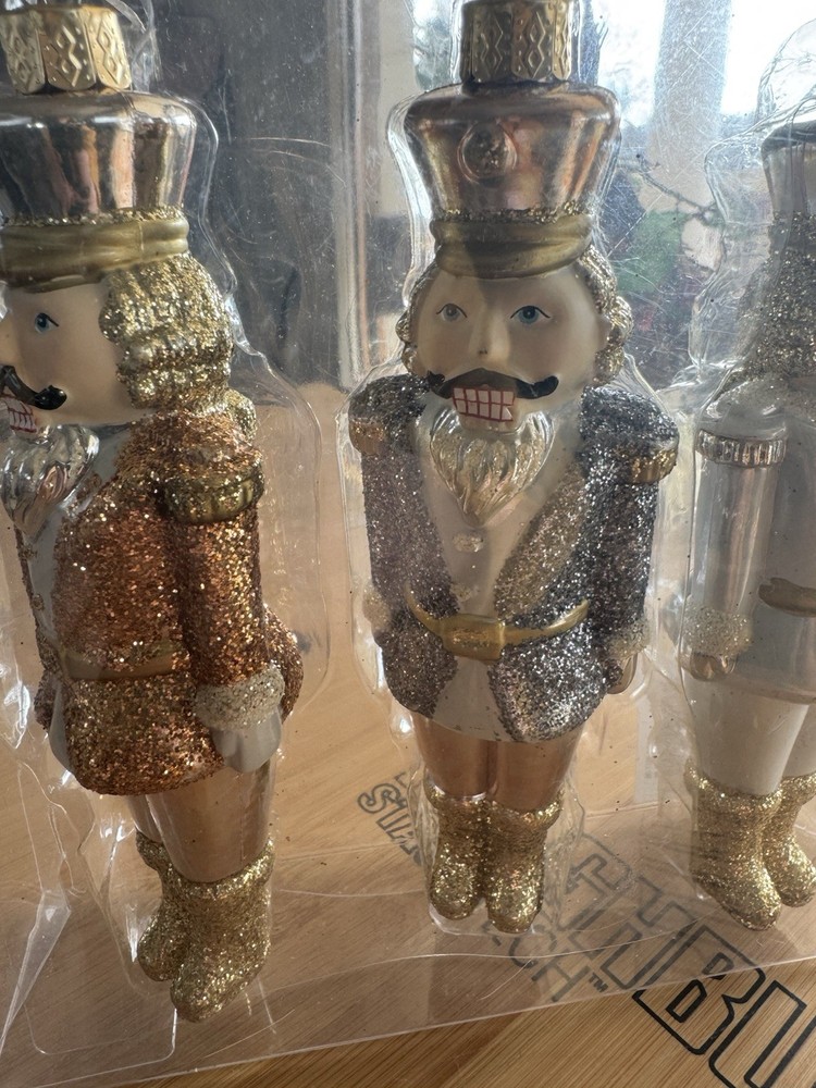 Ashland Nutcrackers 3 Gold Silver White 6”