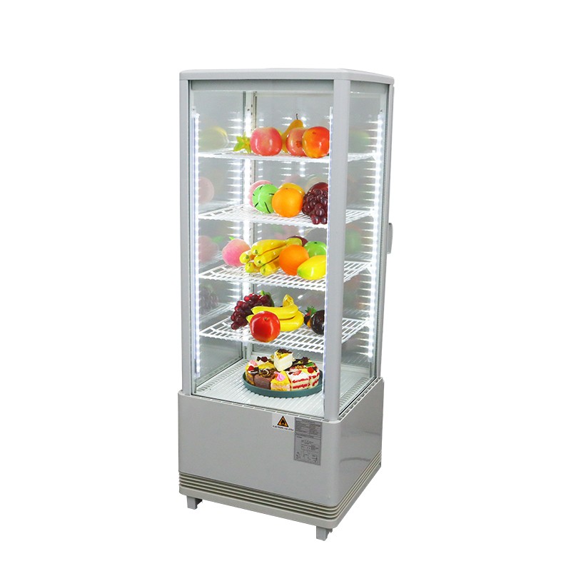 Open Box! 110V Cake Display Case Vertical Bakery Showcase Interior LED Lighting