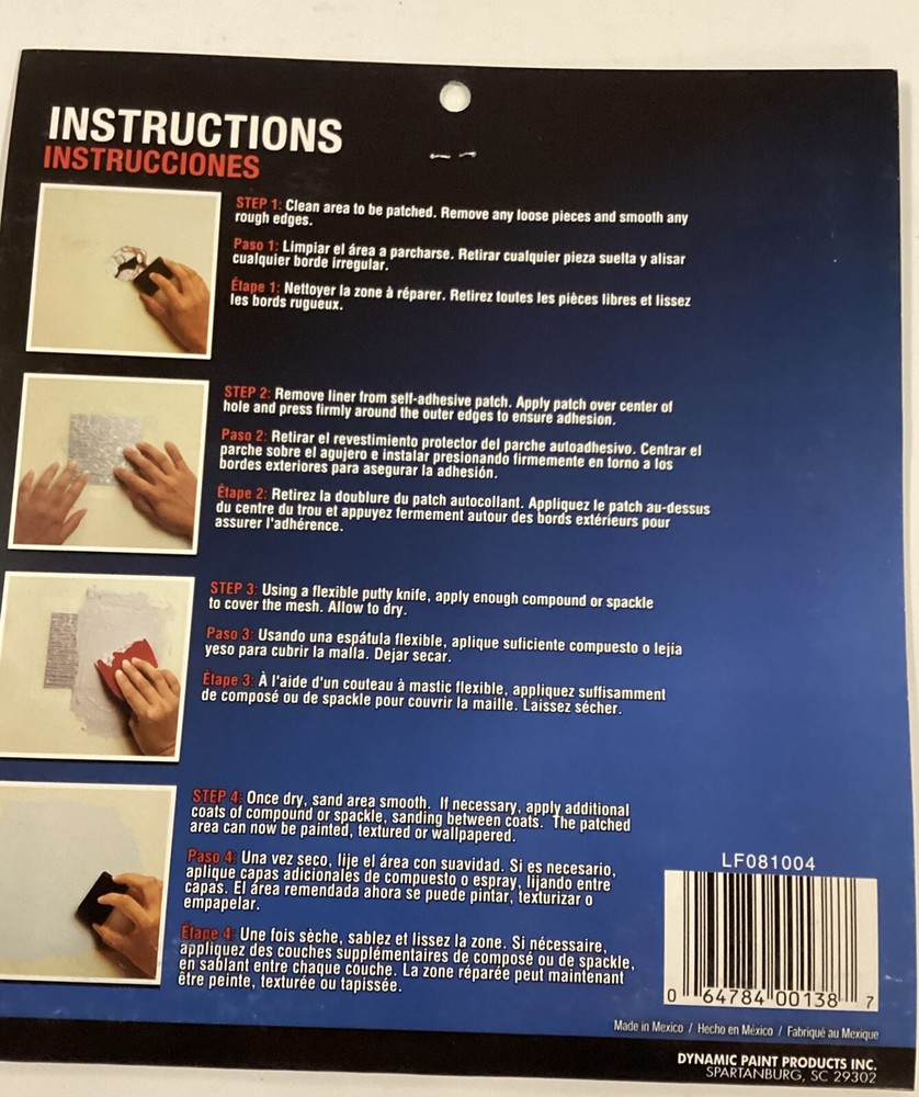 Dynamic 8”x8” Solid Metal Wall Repair Patch