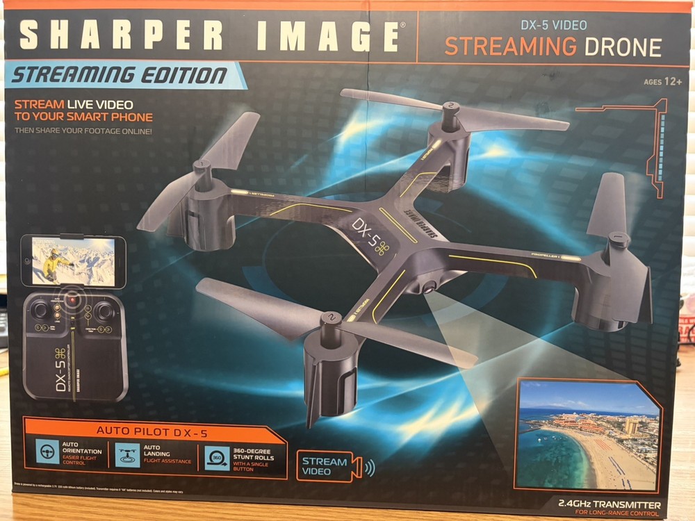 Sharper Image DX-5 Streaming Drone with Auto Pilot System
