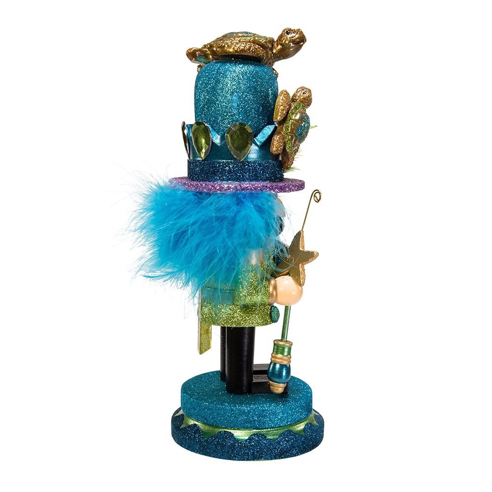 Kurt Adler Hollywood Nutcracker with Sea Turtle Hat, 11-Inch