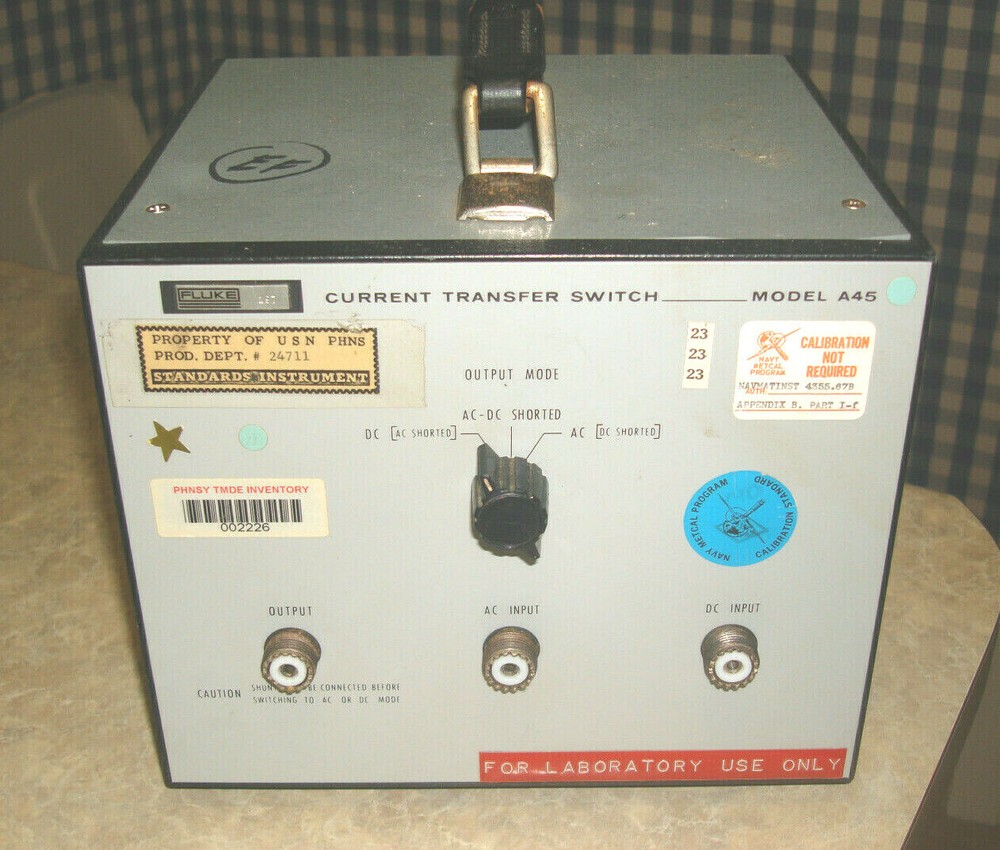 FLUKE  CURRENT TRANSFER SWITCH MODEL A45