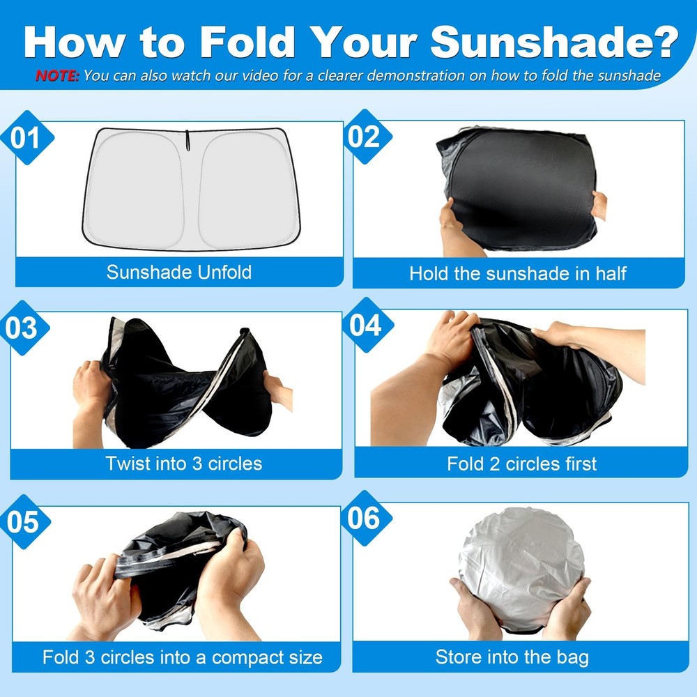 Front Windshield ＆ Side Window Sun Shade for 2014-2025 Dodge RAM Pr... Fa
