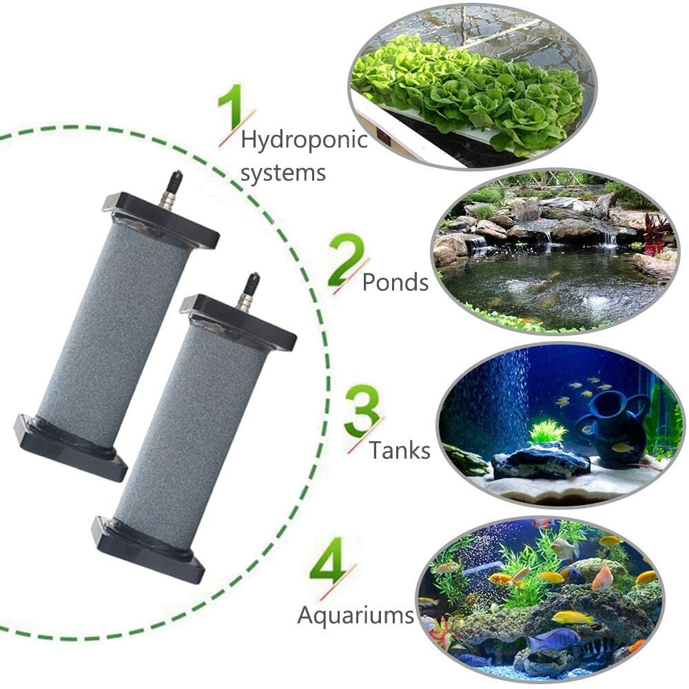 4" x 2" Cylinder Bubble Air Stone Fish Tank Aerator Diffuser Aquarium Hydroponic
