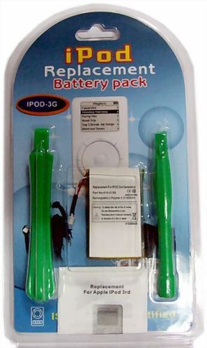 Battery + Tools FOR Apple 3rd Generation iPod 616-0159