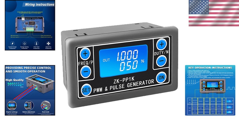 PWM Signal Generator 1-150kHz Pulse Frequency Module LCD Dual Mode Controller