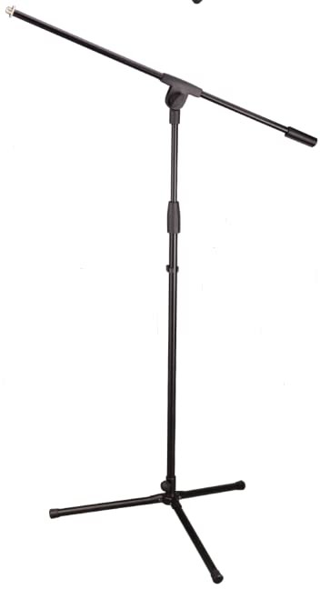 Xpix Tripod Boom Microphone Adjustable Floor Stand - Black