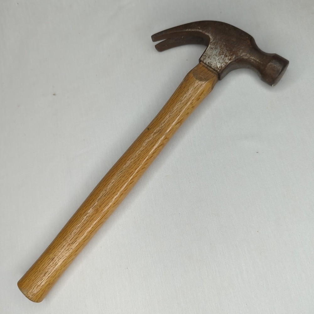 Vintage Hooked Claw Hammer with Wood Handle