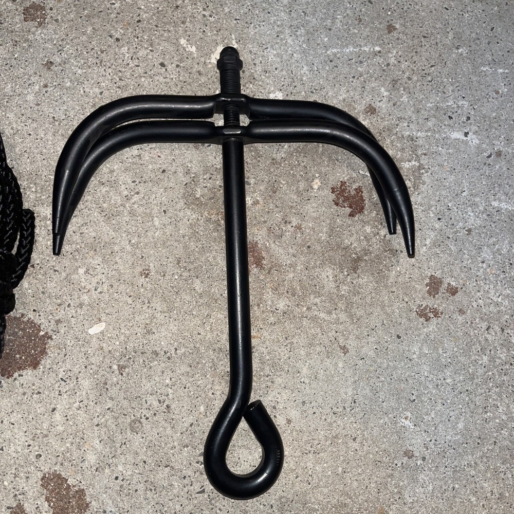 Ninja Folding Grappling Hook & 33ft Rope Black Compact New In Box