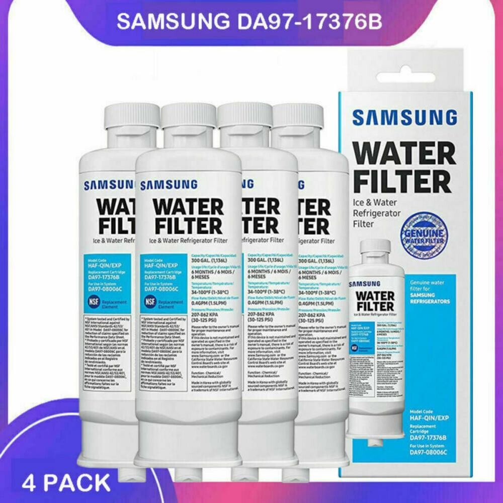 Fit For Refrigerator(DA97-17376B) HAF-QIN/EXP Replacement Water Filter( 4Pack)