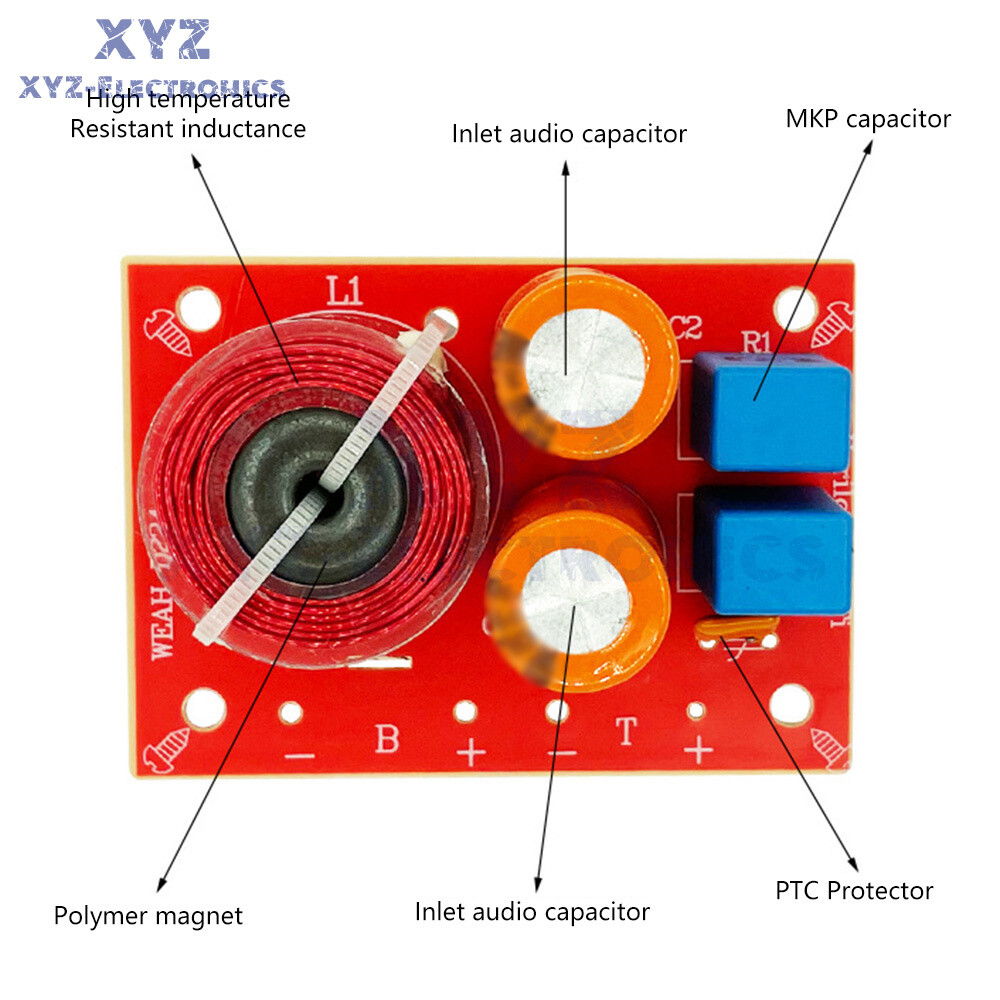Speaker Modification Upgrade Crossover Frequency Filter High & Low Two-way HiFi