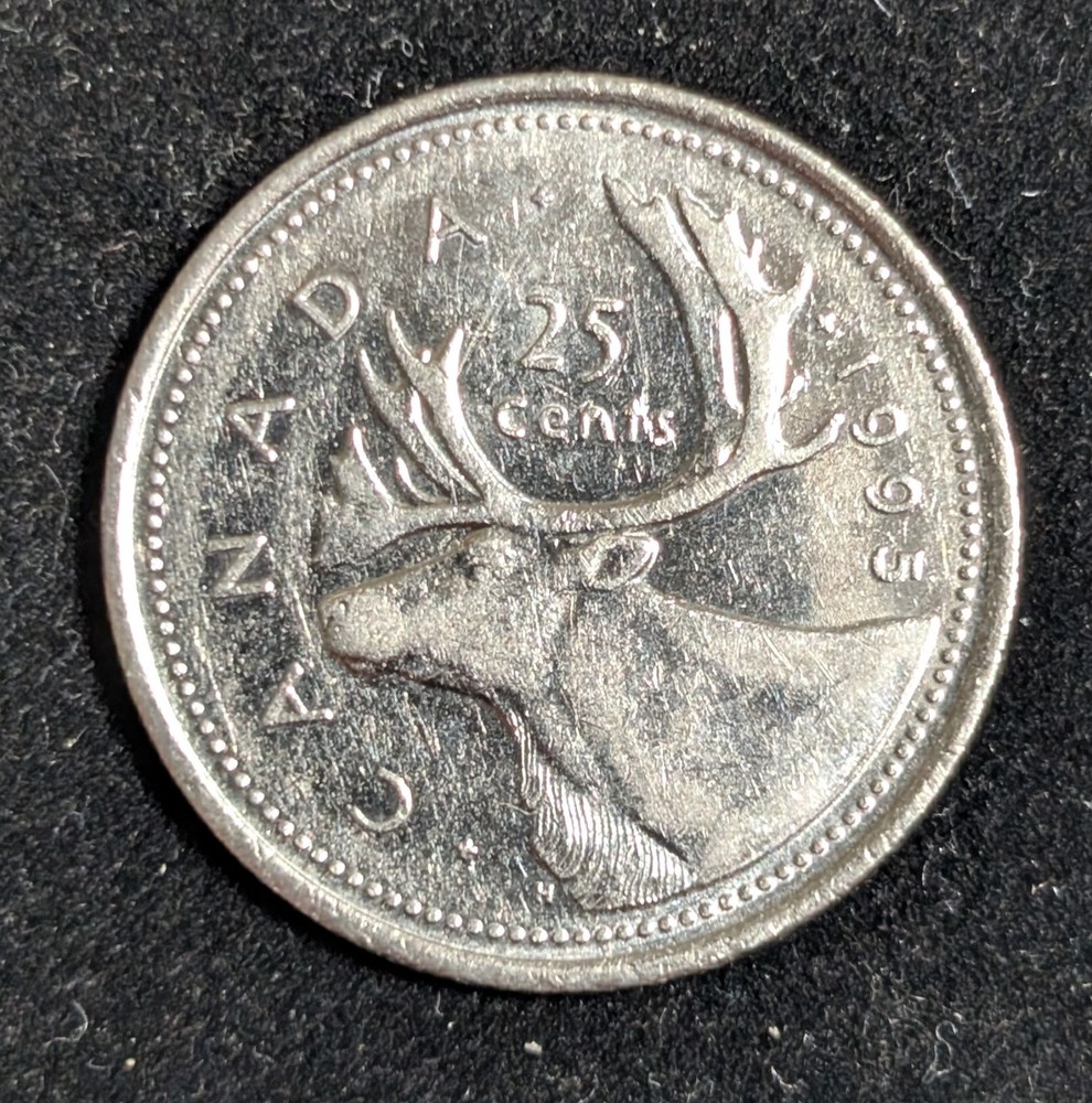 1995 Canada 25 Cents Circulated KM# 184