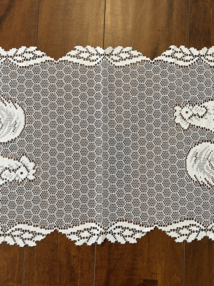 Heritage Lace Ecru 14" x 34" Rooster Table Runner NWT