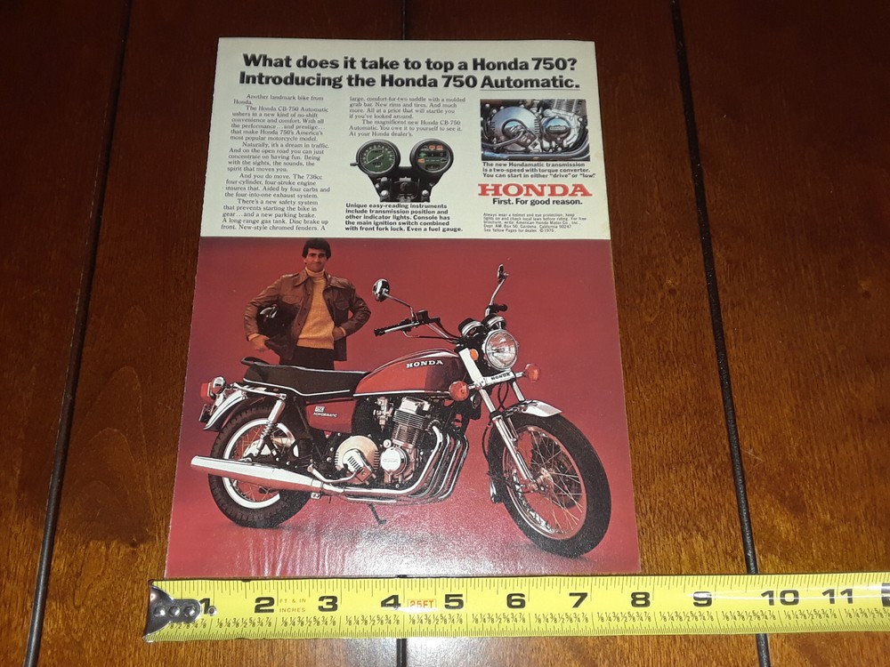 1976 HONDA CB 750A ORIGINAL AD