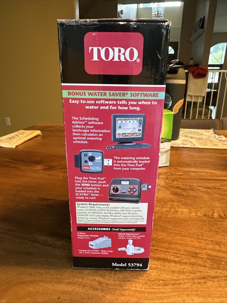 Toro Model 53794 ECXTRA 6 Zone Computer Programmable Sprinkler Timer