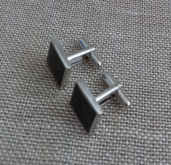 White metal cufflinks