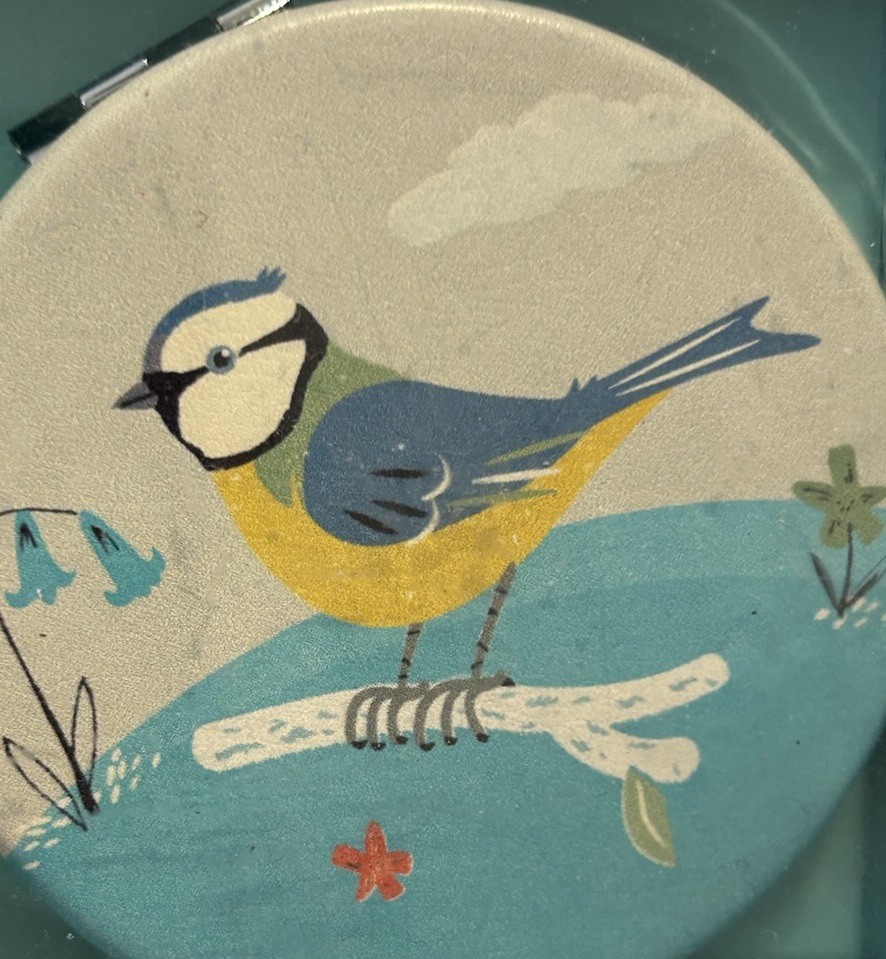 Rex London Mirror Compact Blue Tit Bird