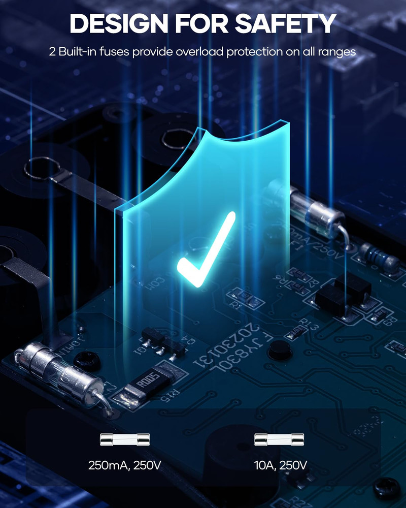 Multímetro digital de voltaje Assark de 2000 cuentas