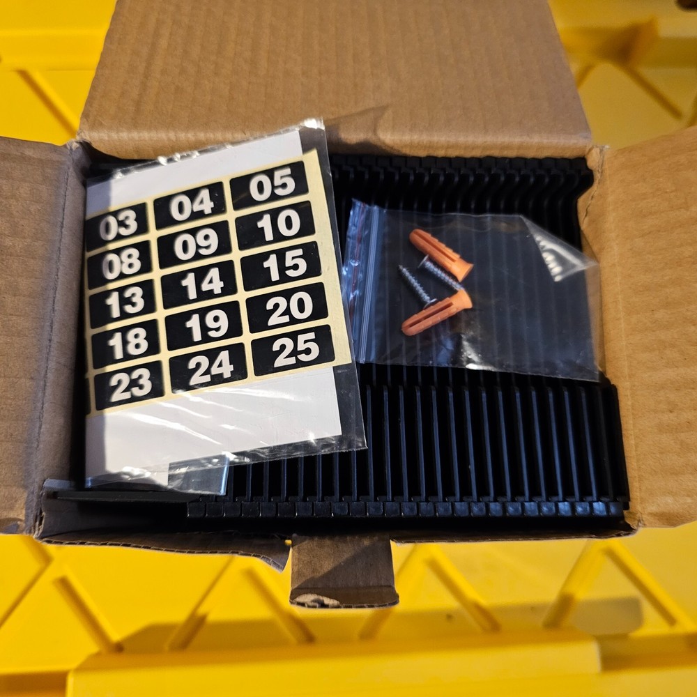 Expandable Time Card Rack, 25-Pocket, Black Plastic