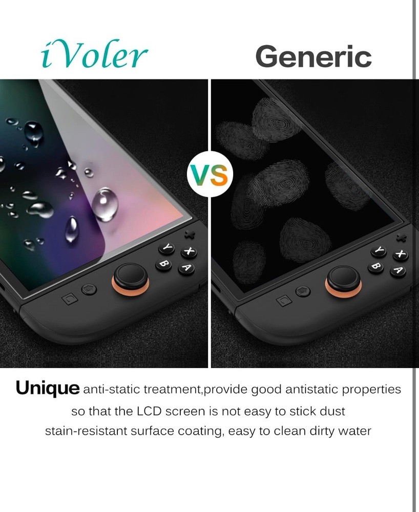 3-Pack Screen Protector Tempered Glass for Nintendo Switch