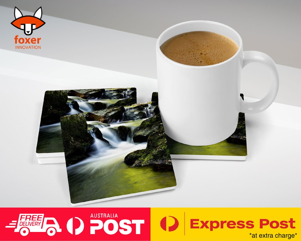 COASTER COFFEE DRINKING MAT|WATERFALL RIVER LAKE 3