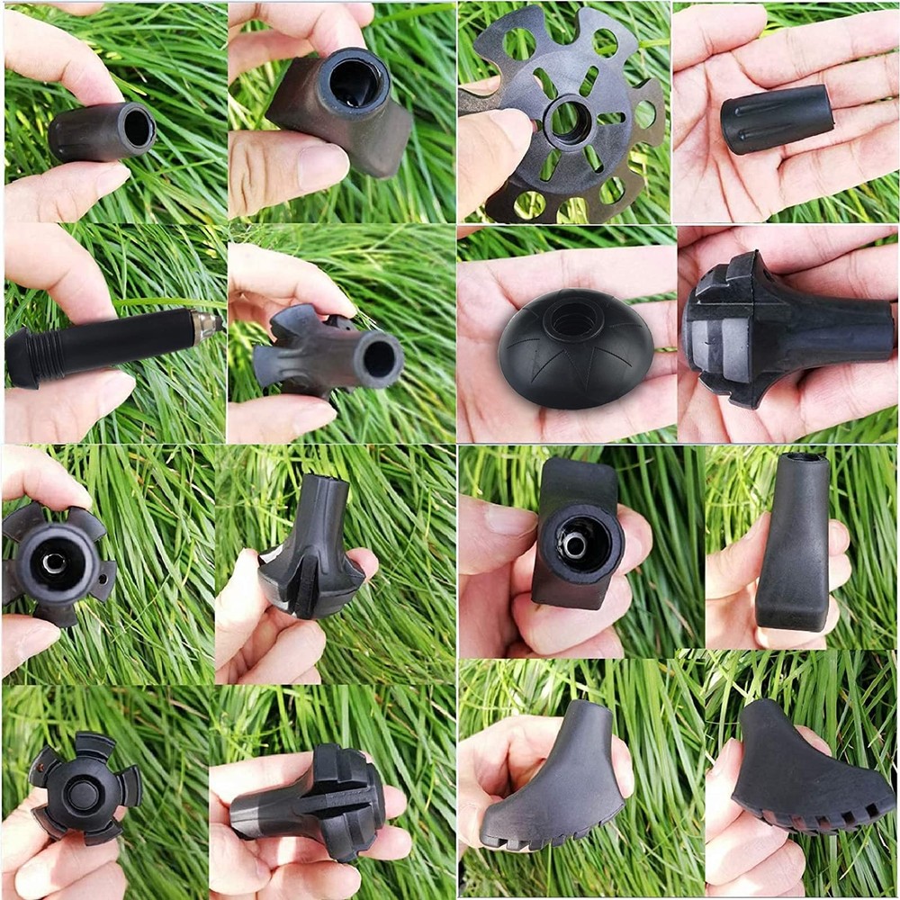 6 PCS Walking Stick Rubber Tips Replacement Protector Boot Foot 11mm Hole
