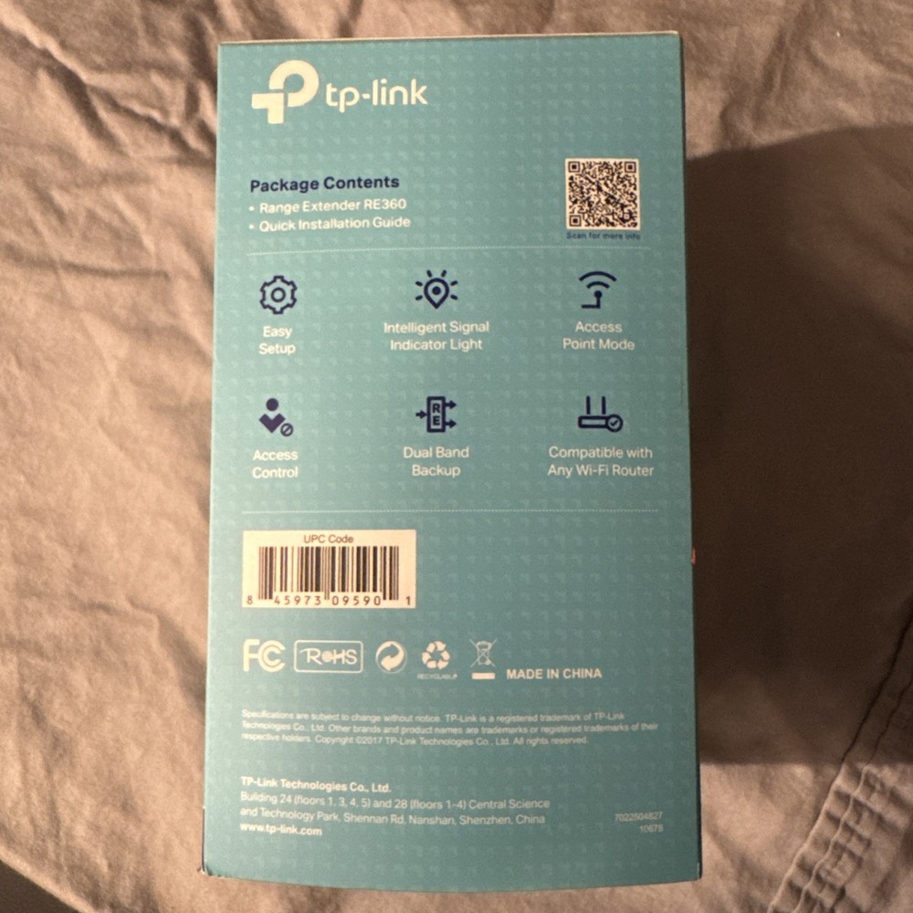 TP-Link AC1200 WiFi Range Extender AC Passthrough Wireless Booster RE360