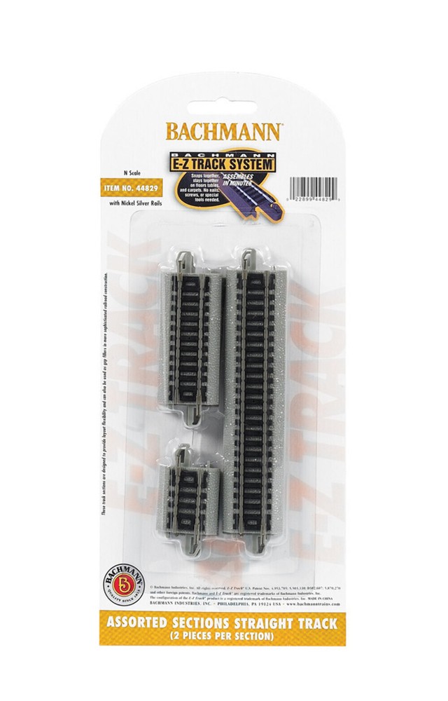 Bachmann 44829 N Scale Assorted Straight Short Sections
