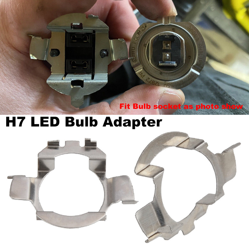 2x H7 LED Headlight Bulb Socket Retainer Holder Adapter Clip Kit Fit VW For Audi